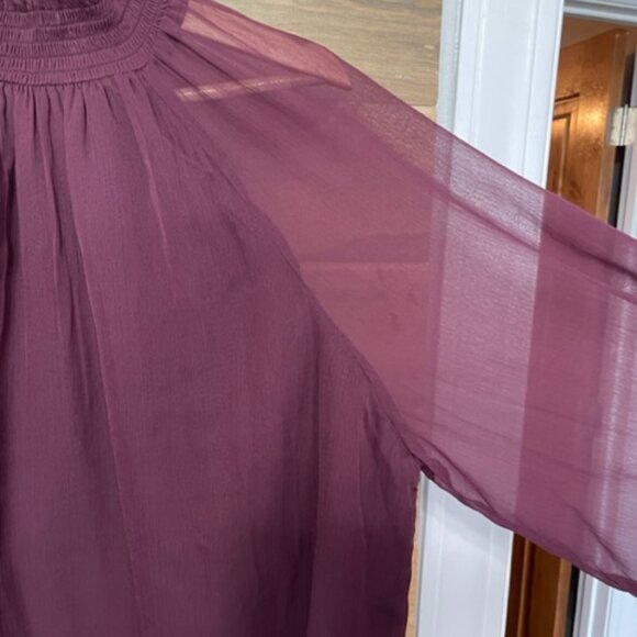 Women's Joie Smocked Long Sleeve Blouse XL - Picture 4 of 6